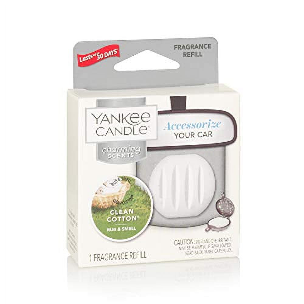 Yankee Candle Charming Scents Car Air Freshener Refill, Clean Cotton 