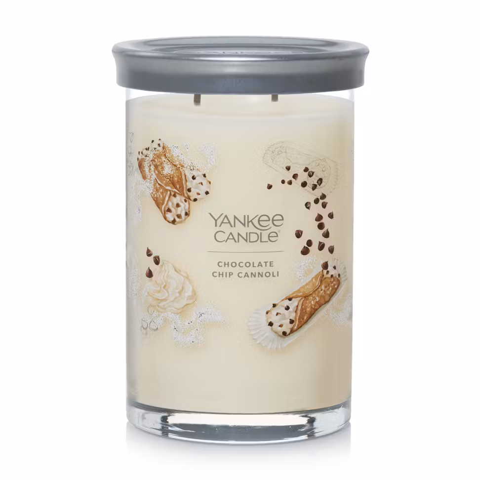 Yankee Candle Chocolate Chip Cannoli Large 2 Wick Tumbler Candle, 22 oz
