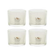 Yankee Candle Chocolate Chip Cannoli Signature Votive Mini Candle Glass Jar, 1.3 oz (Pack of 4)