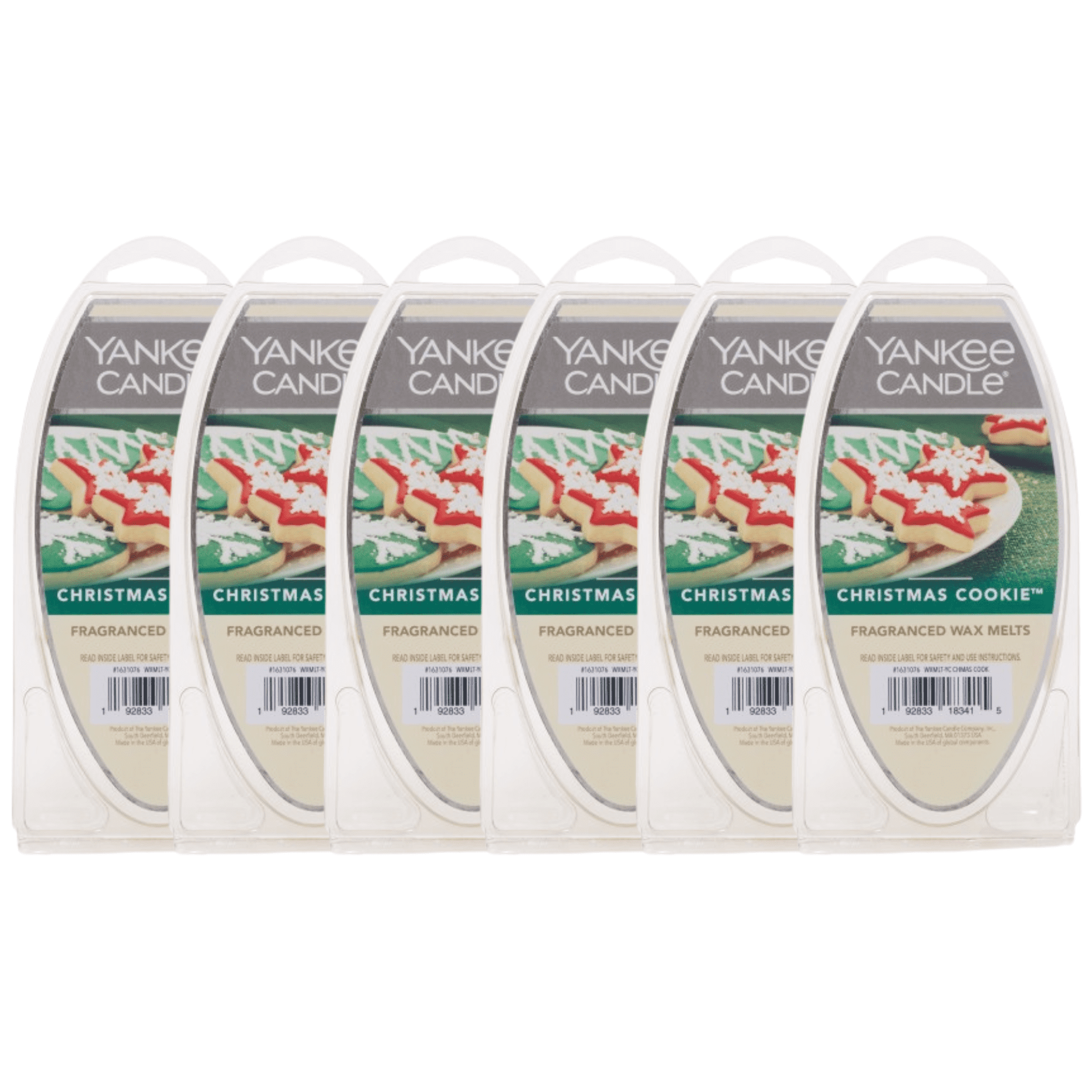 Yankee Candle Christmas Cookie Fragranced Wax Melts, 6 Wax Spheres per Package, Pack of 6 (36 Cubes Total)
