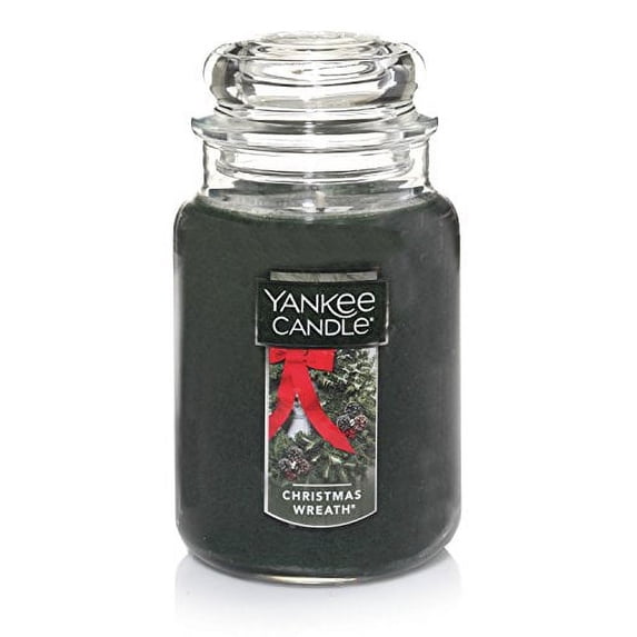 Yankee Candle Company Christmas Wreath Large Jar Candle,Green