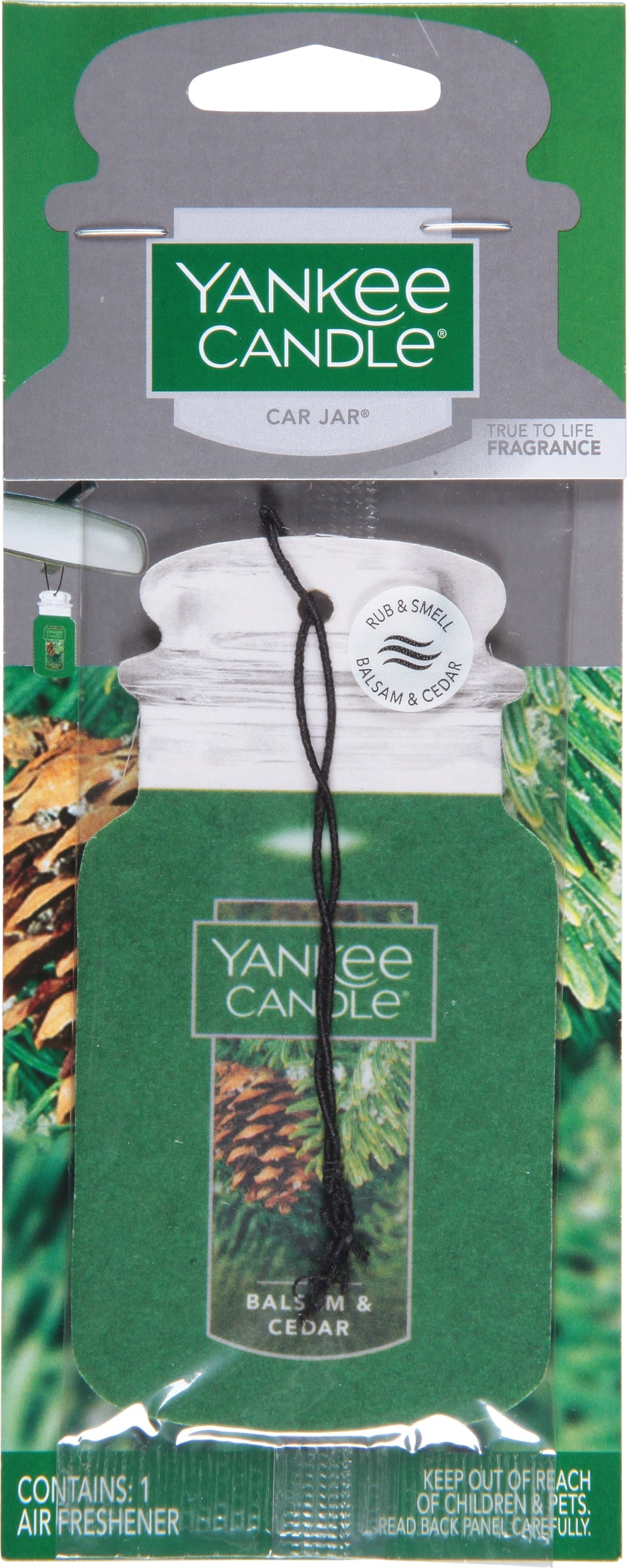 Yankee Candle Classic Car Jar Balsam & Cedar - Walmart.com