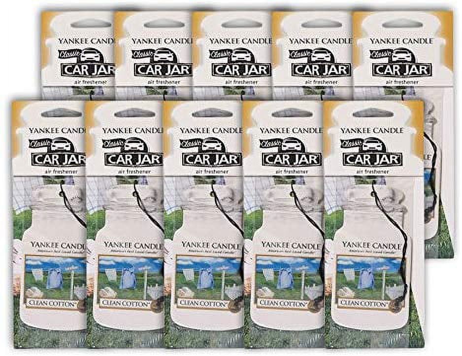 Yankee Candle Clean Cotton Car Jar Air Freshener (10 Pack) 