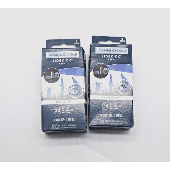 Yankee Candle Clean Cotton Sidekick Refill or Visor Clip 2 Pack