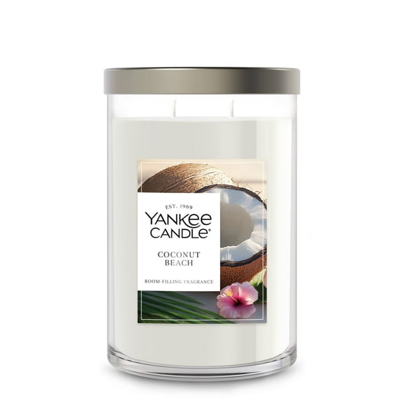Yankee Candle Coconut Beach Large Tumbler Scented Candles, 20 oz