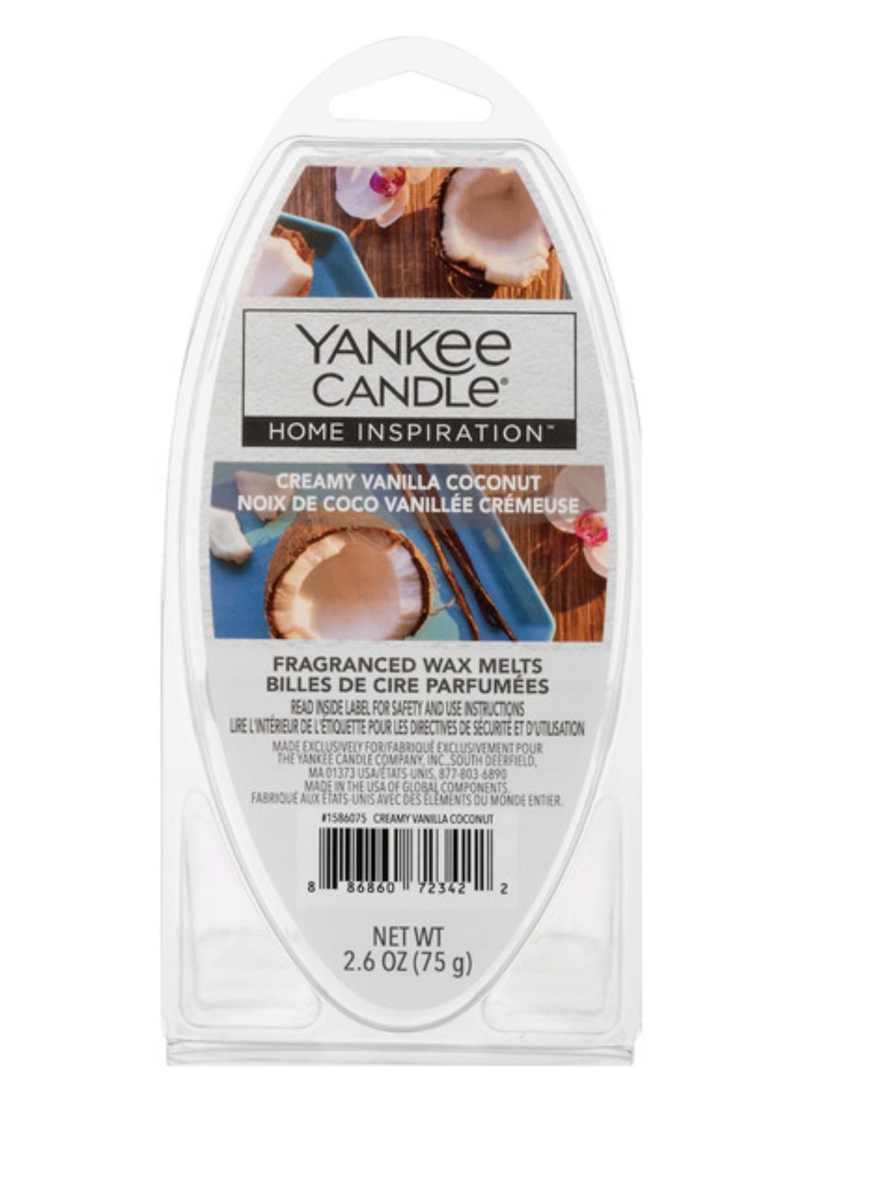 Yankee Candle Creamy Vanilla Coconut Wax Melts LongLasting Fragrance