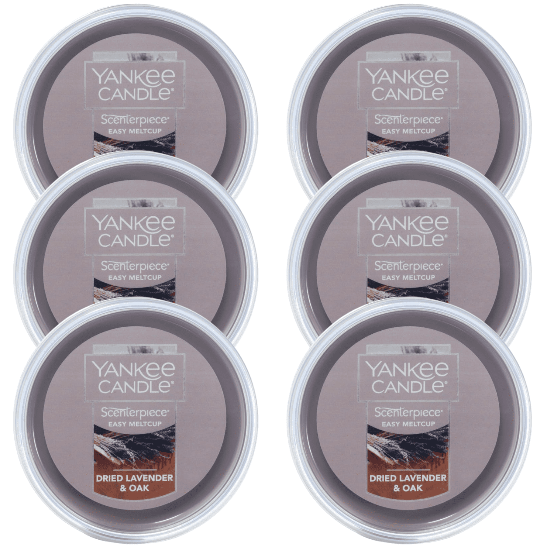 Yankee Candle Dried Lavender & Oak Scenterpiece Easy MeltCup (Pack of 6)