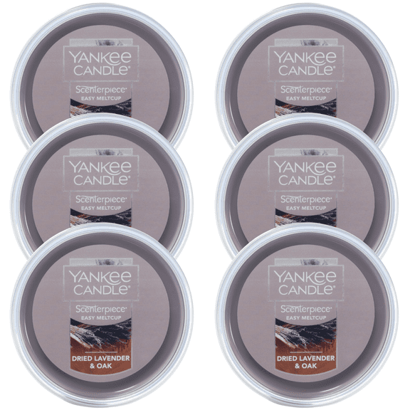 Yankee Candle Dried Lavender & Oak Scenterpiece Easy MeltCup (Pack of 6)