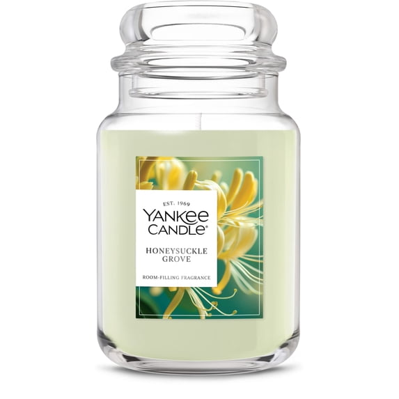 Yankee Candle Honeysuckle Grove Original Large Jar Scented Candles, 22 oz