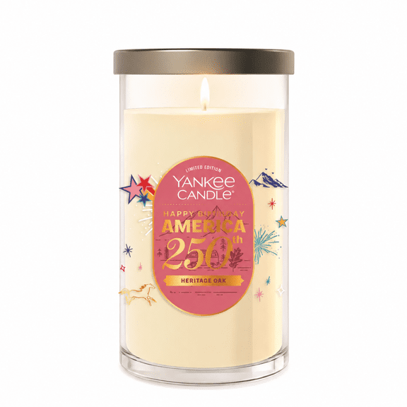 Yankee Candle Heritage Oak Jar Candle, Happy Birthday America 250 Collection, 14.25 oz