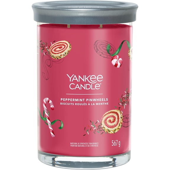 Yankee Candle Holiday Peppermint Pinwheels Large 2-Wick Signature Tumbler Candle