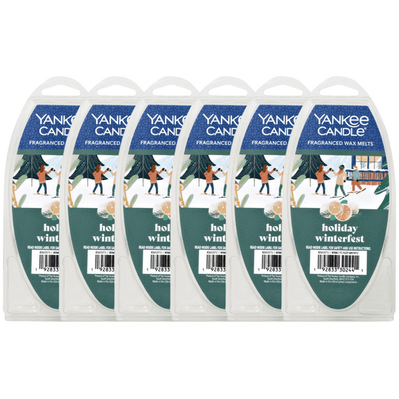 Yankee Candle Holiday Winterfest Fragranced Wax Melts, 6 Wax Spheres per Package, Pack of 6 (36 Cubes Total)
