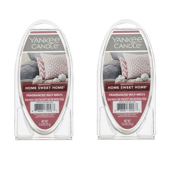 Yankee Candle Home Sweet Home Fragranced Wax Melts, 2.6 oz Pack of 2