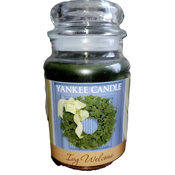 Yankee Candle IVY WELCOME Large Original Single Wick Jar Candle 22oz - Fresh Greens and Lime