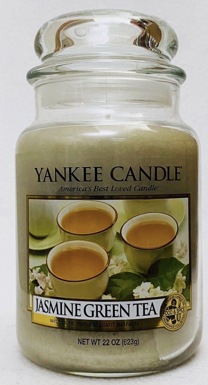 Yankee Candle JASMINE GREEN TEA  Large Classic 22oz Single Wick ~Jar Candle