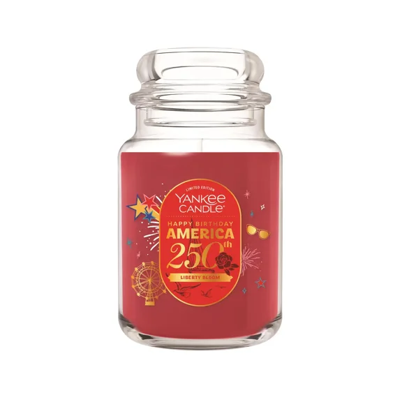 Yankee Candle LIBERTY BLOOM Original Large Scented Jar Candle, 22 oz - Limited Edition Happy 250th Birthday America!!