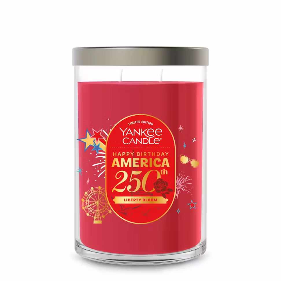 Yankee Candle LIBERTY BLOOM (True Rose) Large Scented Signature Tumbler Candle - Limited Edition Happy 250th Birthday America!! Collection