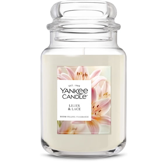 Yankee Candle Lilies & Lace Original Large Jar Scented Candles, 22 oz