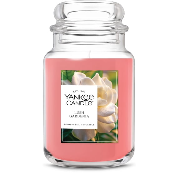 Yankee Candle Lush Gardenia Original Large Jar Scented Candles, 22 oz