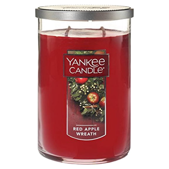 Yankee Candle Large 2-Wick Tumbler Candle, Red Apple Wreath