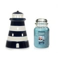 thumbnail image 1 of Yankee Candle Large Hand-Painted Lighthouse Porcelain Jar Holder with an Ocean Star Classic Jar Candle 2-pc Set, 1 of 3