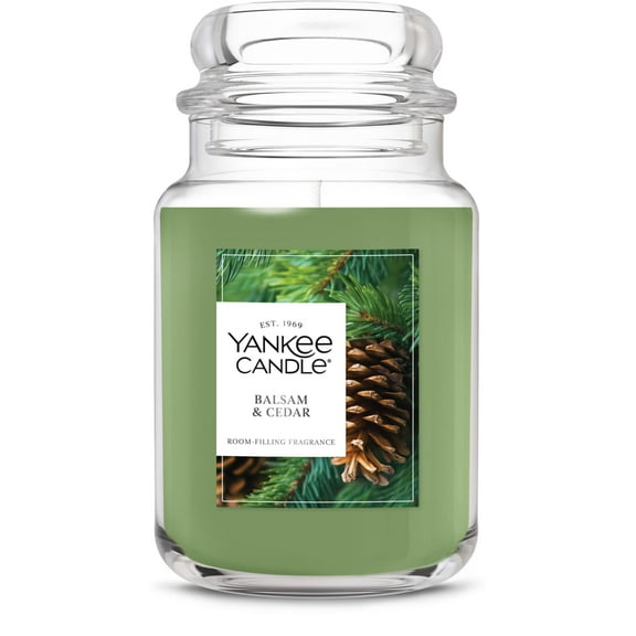 Yankee Candle Balsam & Cedar Original Large Jar Scented Candles, 22 oz