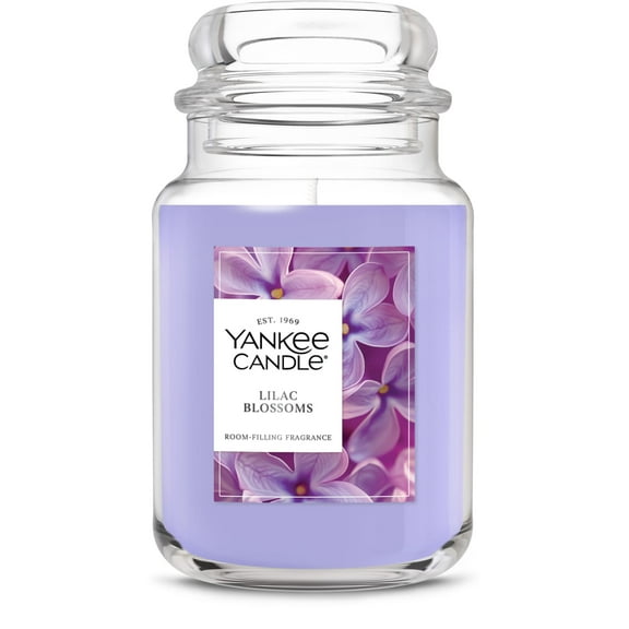 Yankee Candle Lilac Blossoms Original Large Jar Scented Candles, 22 oz