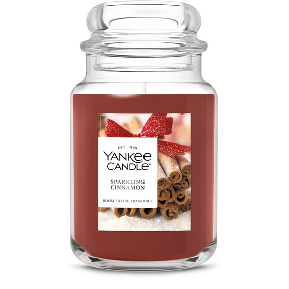 Yankee Candle Sparkling Cinnamon Original Large Jar Scented Candles, 22 oz