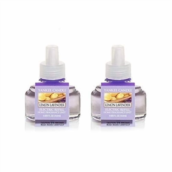 Yankee Candle Lemon Lavender 2-Pack Scent Plug Refills Set of 2 Bottles 0.625 oz Each