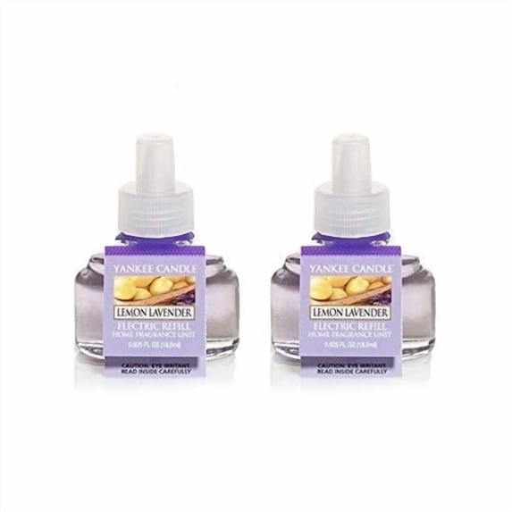 Yankee Candle Lemon Lavender 2-Pack Scent Plug Refills Set of 2 Bottles 0.625 oz Each