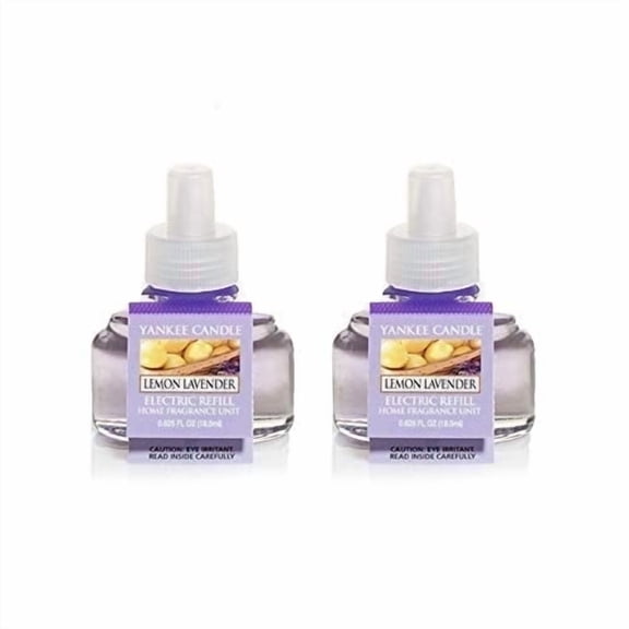 Yankee Candle Lemon Lavender 2-Pack Scent Plug Refills Set of 2 Bottles 0.625 oz Each