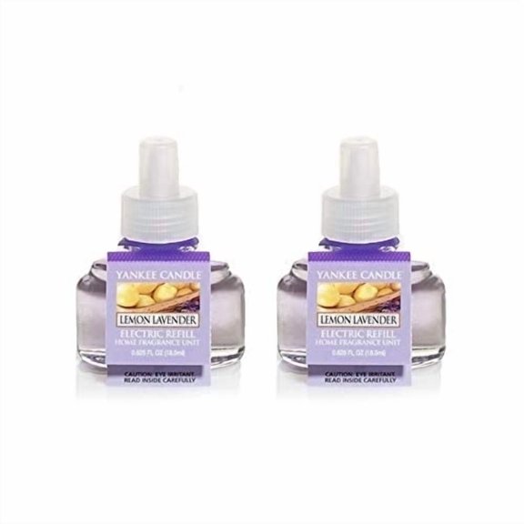 Yankee Candle Lemon Lavender 2-Pack Scent Plug Refills Set of 2 Bottles 0.625 oz Each