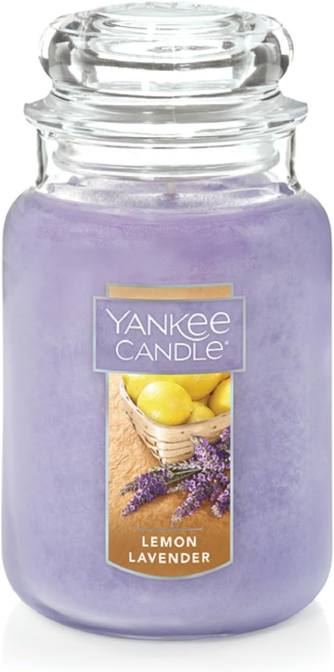 Lemon Lavender Scented 22oz Large Jar Candle