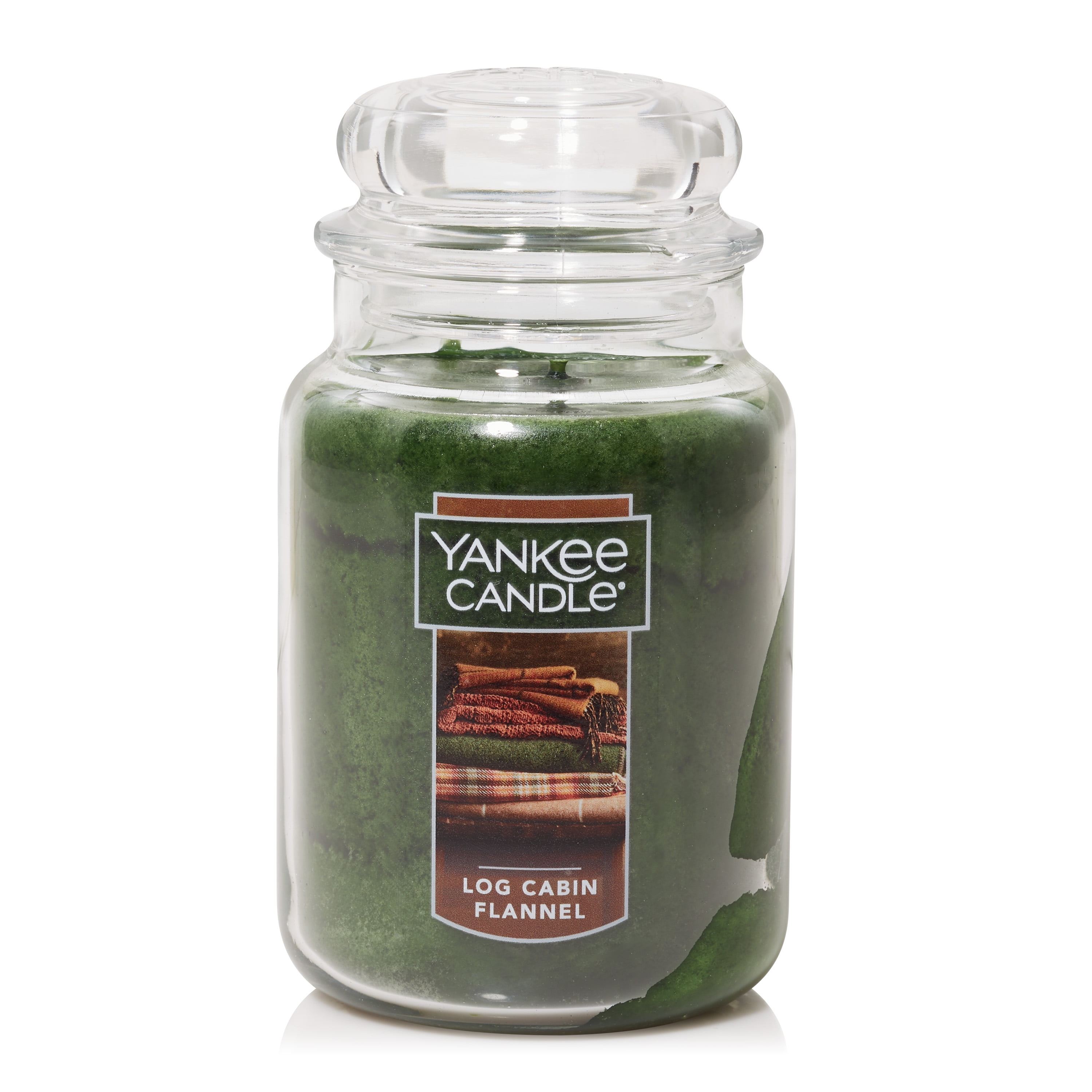 Yankee Candle Log Cabin Flannel Original Large Scented Jar Candle, 22 oz