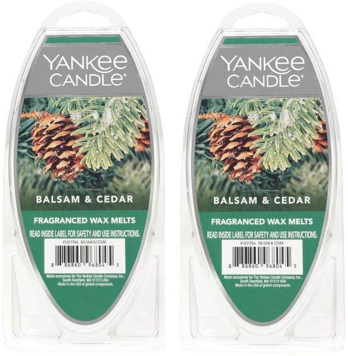 Yankee Candle Lot of 2 Balsam \u0026 Cedar Fragranced Wax Melts