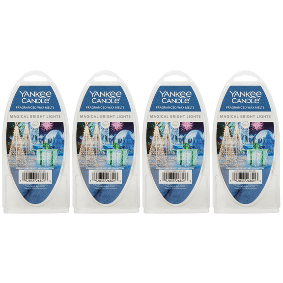 Yankee Candle Magical Bright Lights Fragranced Wax Melts, 6 Wax Spheres per Package, Pack of 4 (24 Cubes Total)