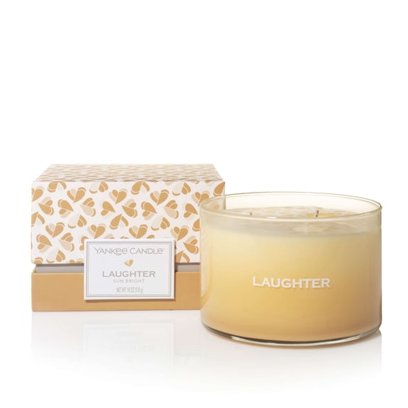 Yankee Candle Making Memories Collection - Laughter - Sun Bright 3-Wick Large Candle with Gift Box