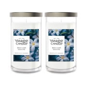 Yankee Candle Medium Pillar Scented Candle, Midnight Jasmine, 14.25 oz 2-Pack