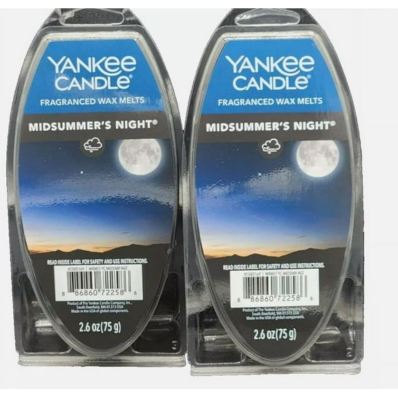 Yankee Candle Midsummer's Night Fragranced Wax Melts, 2.6 oz Pack of 2