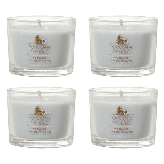 Yankee Candle Minis Jar, Woodland Weekend Memories, 1.3 oz 4 Pack