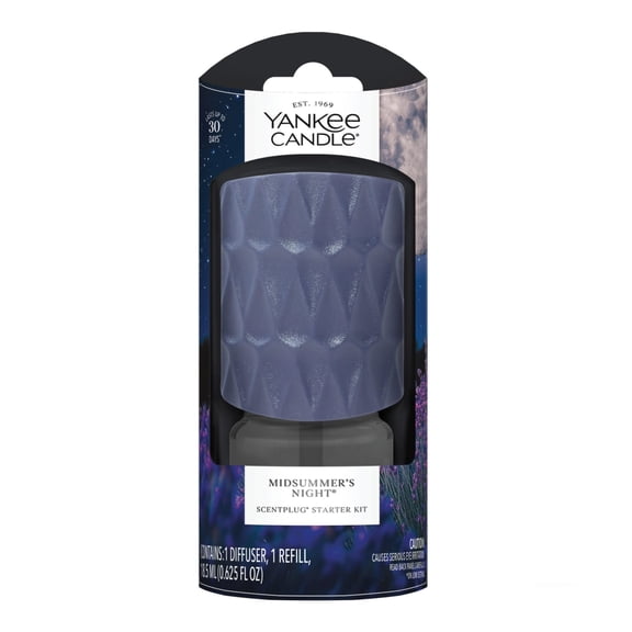Yankee Candle Navy/MidSummer Night's ScentPlug Fragrance Diffuser Starter Kit
