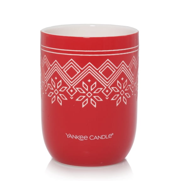 Yankee Candle Nordic Patterned - Sparkling Cinnamon Fragranced - 10oz Single Wick Limited Edition Filled Ceramic Collector's Vase