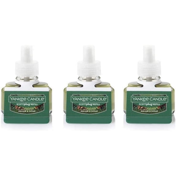 Yankee Candle Pack of 3 Balsam & Cedar ScentPlug Refill Fresh Scent