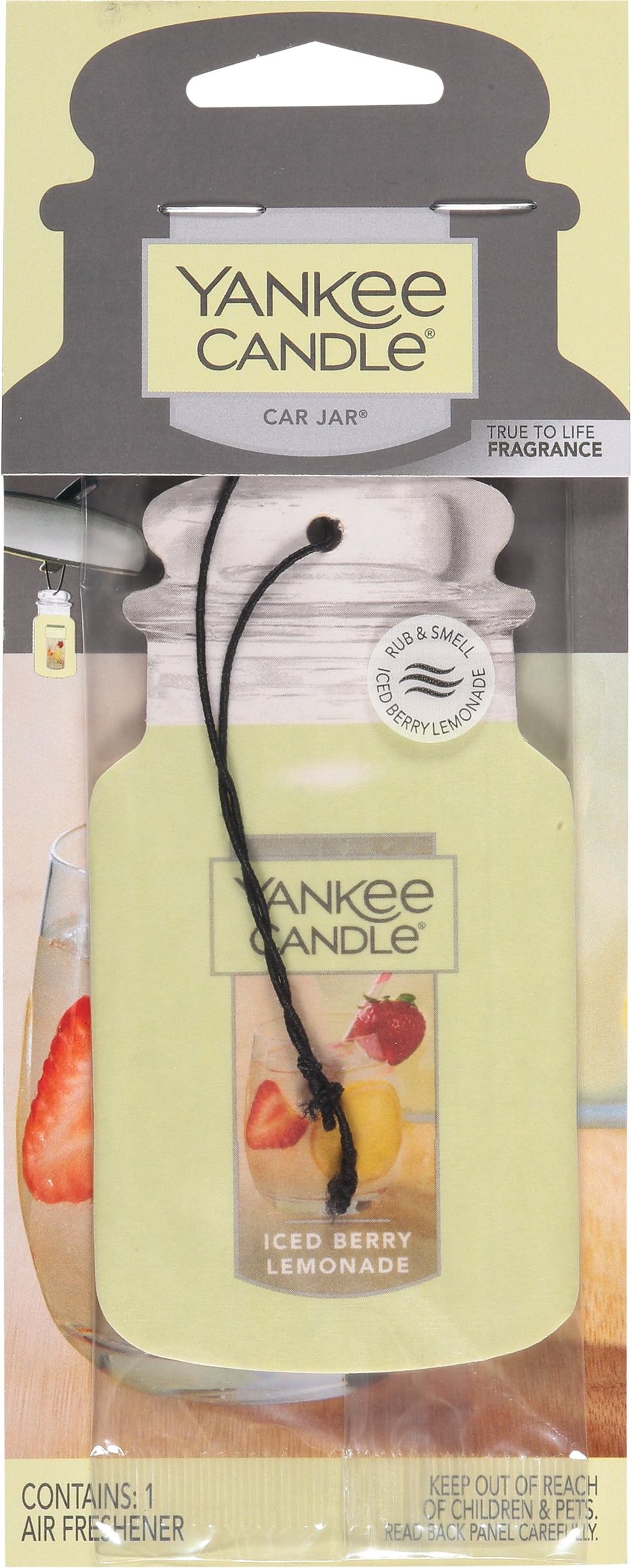 Yankee Candle Paper Car Jar Air Freshener for Long Lasting Fragrance