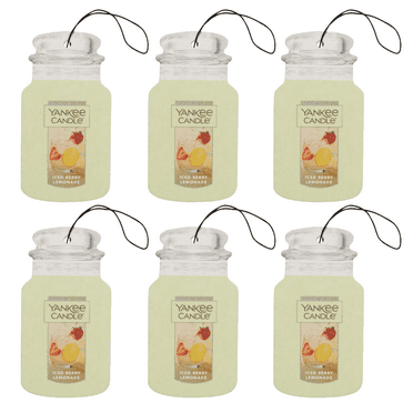 Yankee Candle Paper Car Jar, Iced Berry Lemonade (Pack of 6)