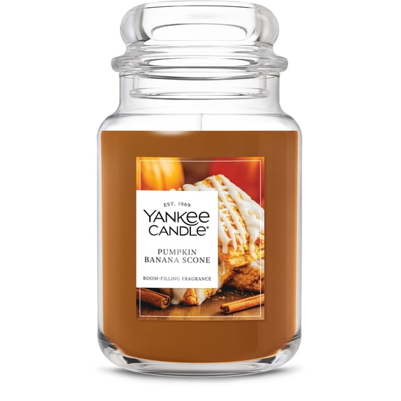 Yankee Candle Pumpkin Banana Scone Original Large Jar Scented Candles, 22 oz