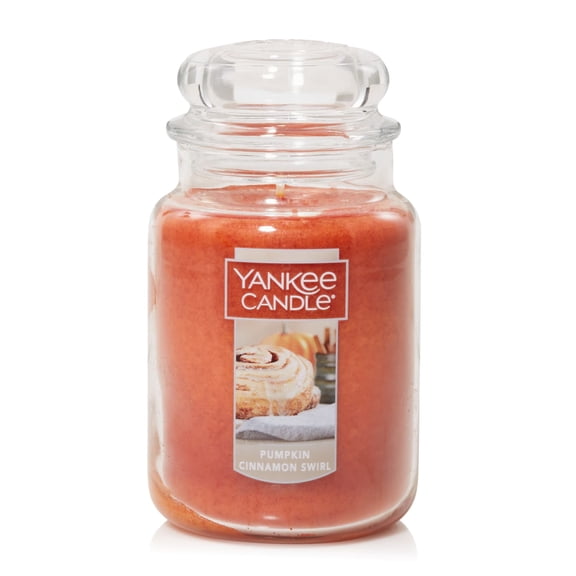 Yankee Candle Pumpkin Cinnamon Swirl Original Large Scented Jar Candle, 22 oz