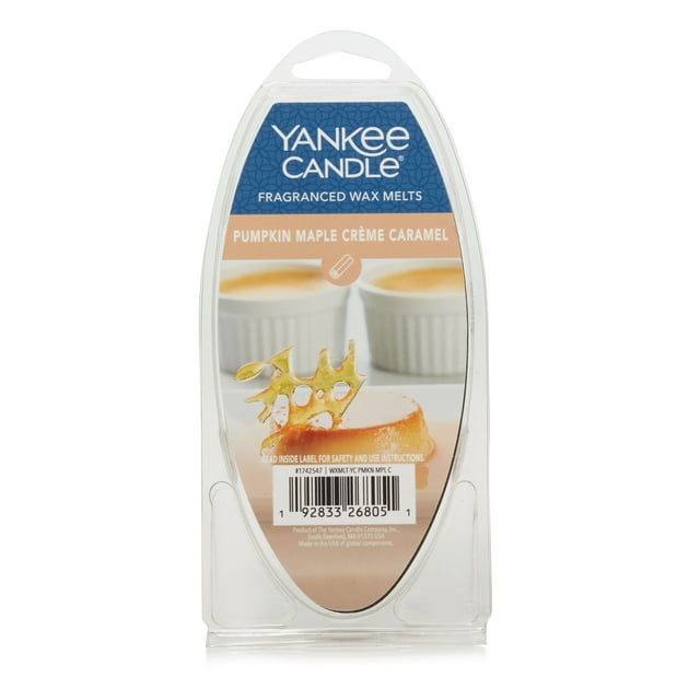 Yankee Candle Pumpkin Maple Crème Caramel Fragranced Wax Melts, 1 Pack