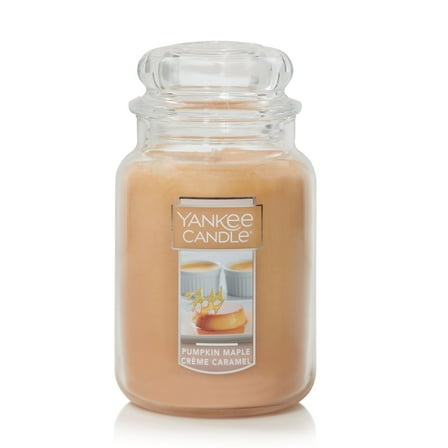 Yankee Candle Pumpkin Maple Crème Carmel Original Large Scented Jar Candle, 22 oz