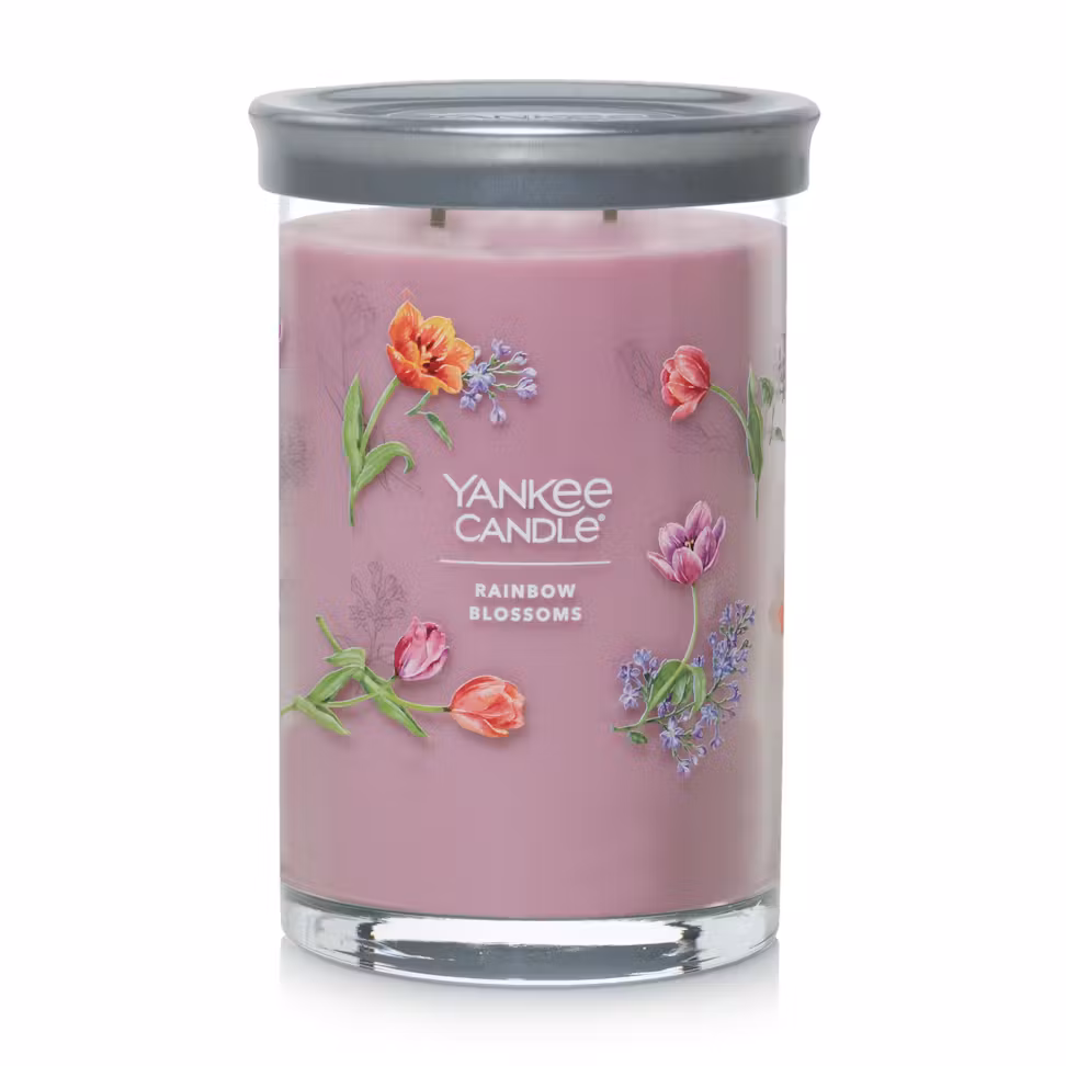 Yankee Candle RAINBOW BLOSSOMS Large 2-Wick Signature Tumbler Candle